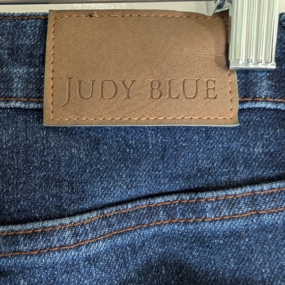Judy Blue 9/29 Straight Leg Jeans Dark Wash Button Fly Stretch - Picture 8 of 8